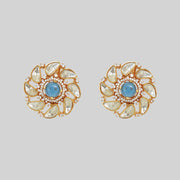 Sahima Blue Moissanite Studs