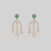 Aaru Green Moissanite Earrings