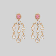 Aaru Pink Moissanite Earrings