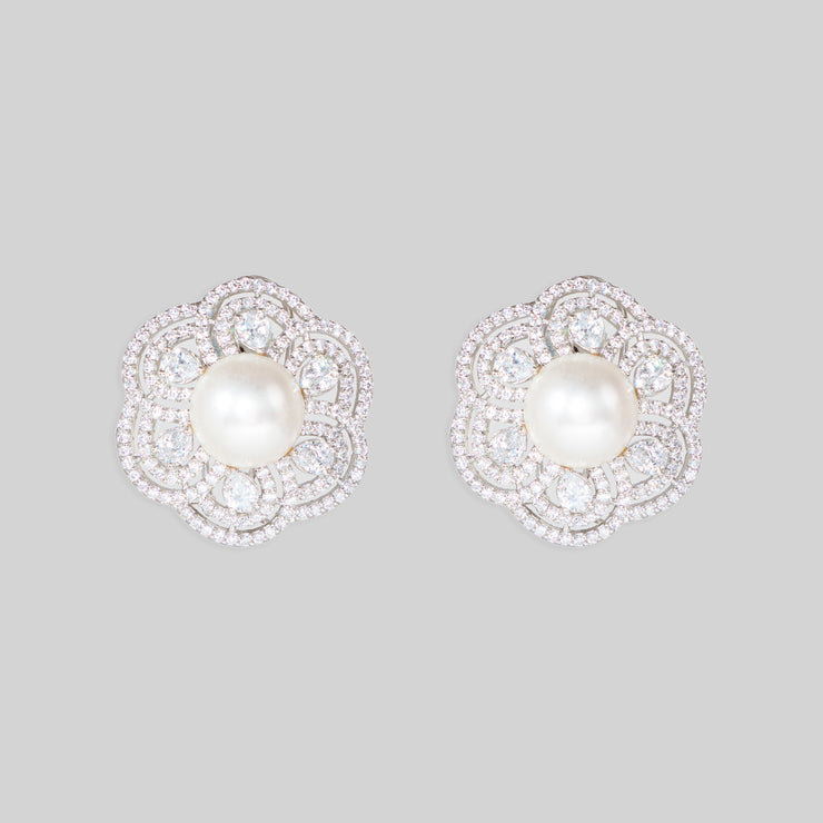 Faye Floral Diamond Earrings