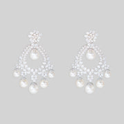 Vera Pearl Drop Diamond Earrings