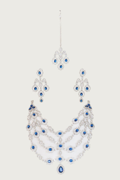 Nira Sapphire Diamond Necklace Set