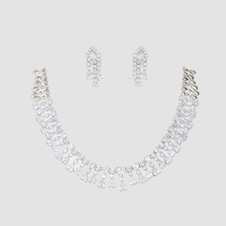 Zardozi Diamond Necklace Set