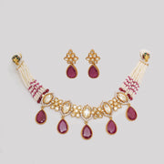 Kria Red Moissanite Choker Set