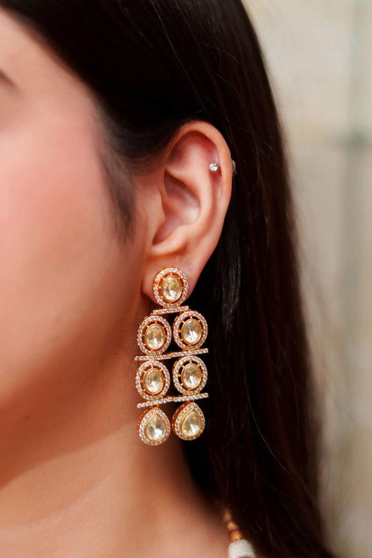 Aarushi Long Kundan Set