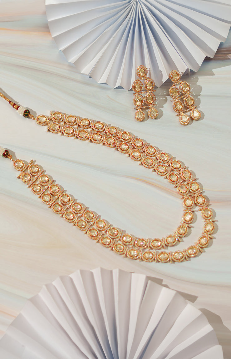 Aarushi Long Kundan Set