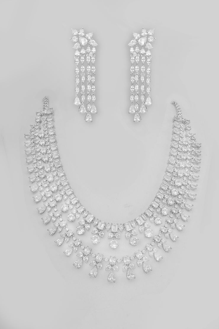 Hemalata Diamond Necklace Set