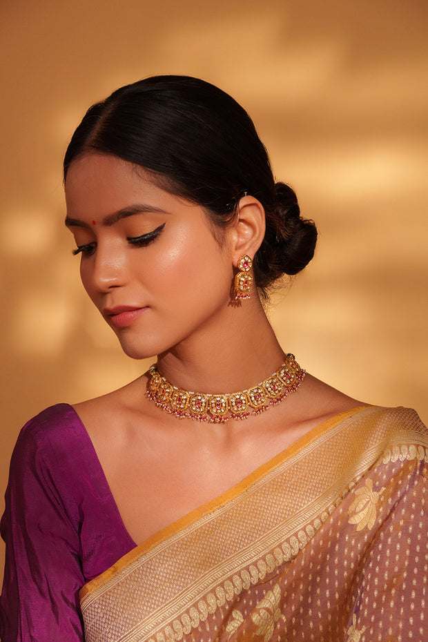 Jahzara Kundan Choker Set