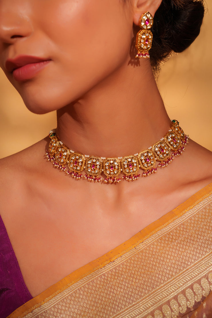 Jahzara Kundan Choker Set