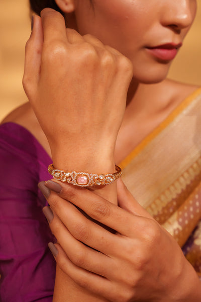 Jiva Pink Kundan Bracelet