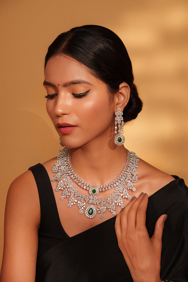 Hemal Diamond Necklace Set