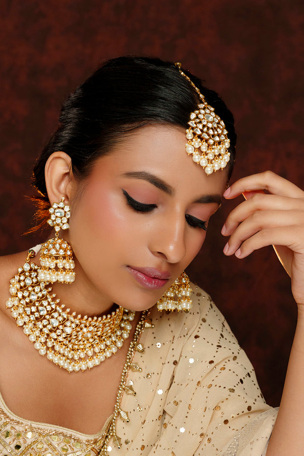 Nooh Pearl Kundan Set